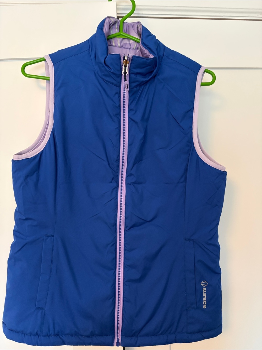 Sunice Reversible Lightweight Puffer Royal Blue / Lilac Camo Vest